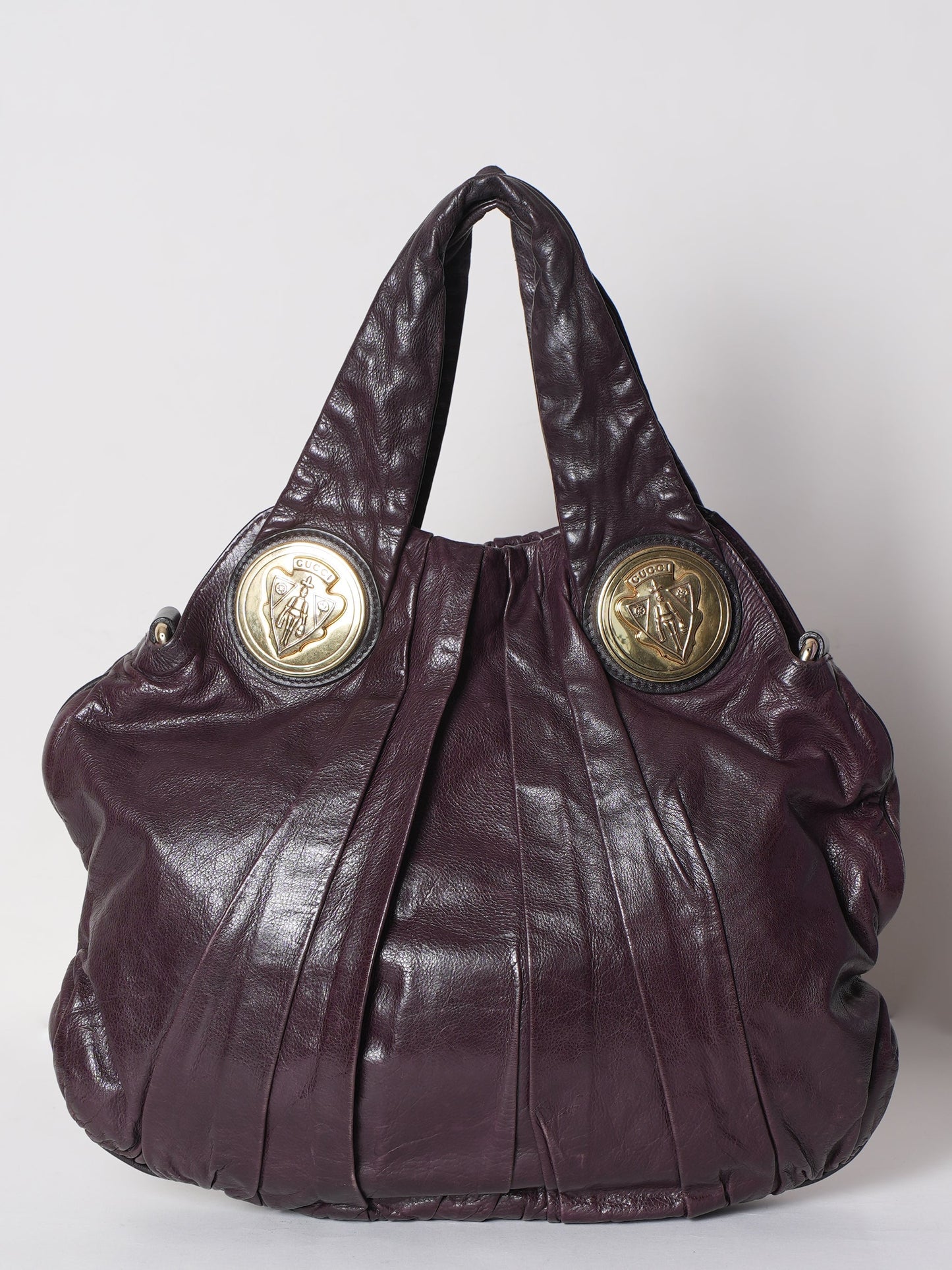 Gucci Lou Saffiano Leather Top Handle Tote