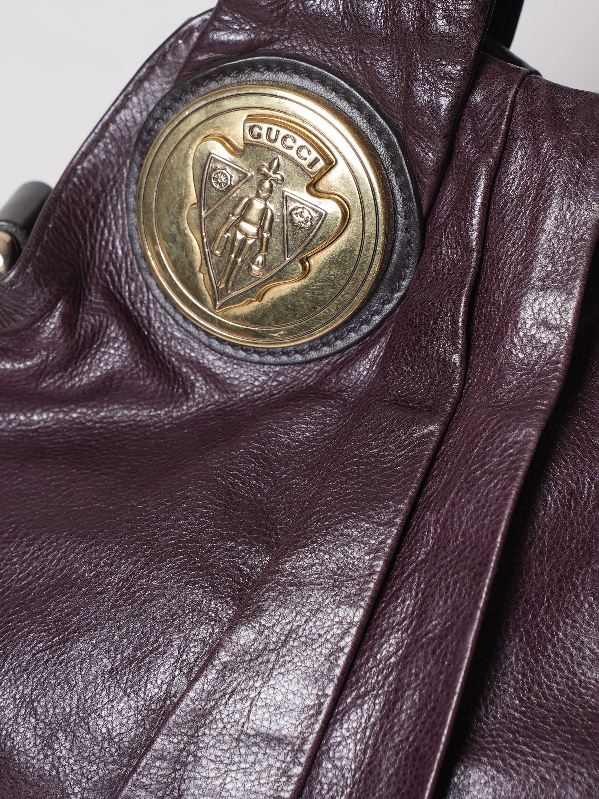 Gucci Lou Saffiano Leather Top Handle Tote