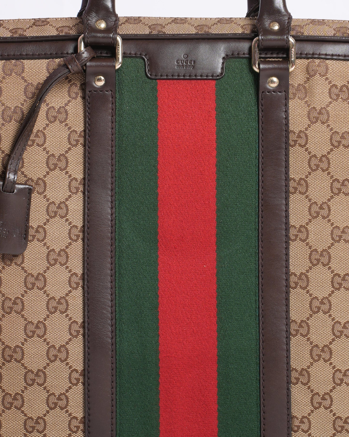 Gucci Leather Canvas Shoulder Bag