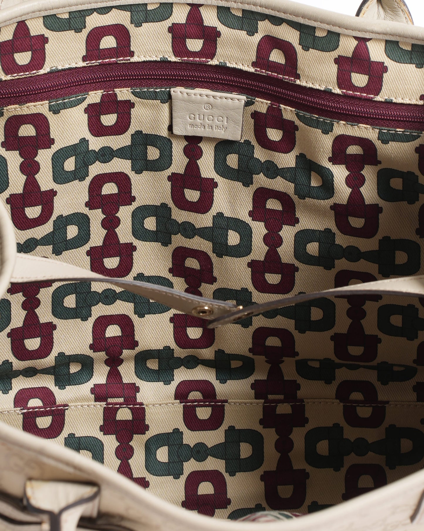 Gucci Monogram Leather Top Handle Tote