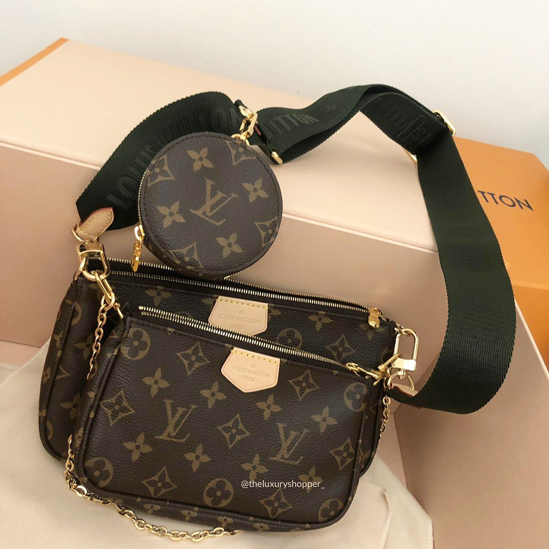 Louis Vuitton Multi Pochette Accessoires Khaki Clutch