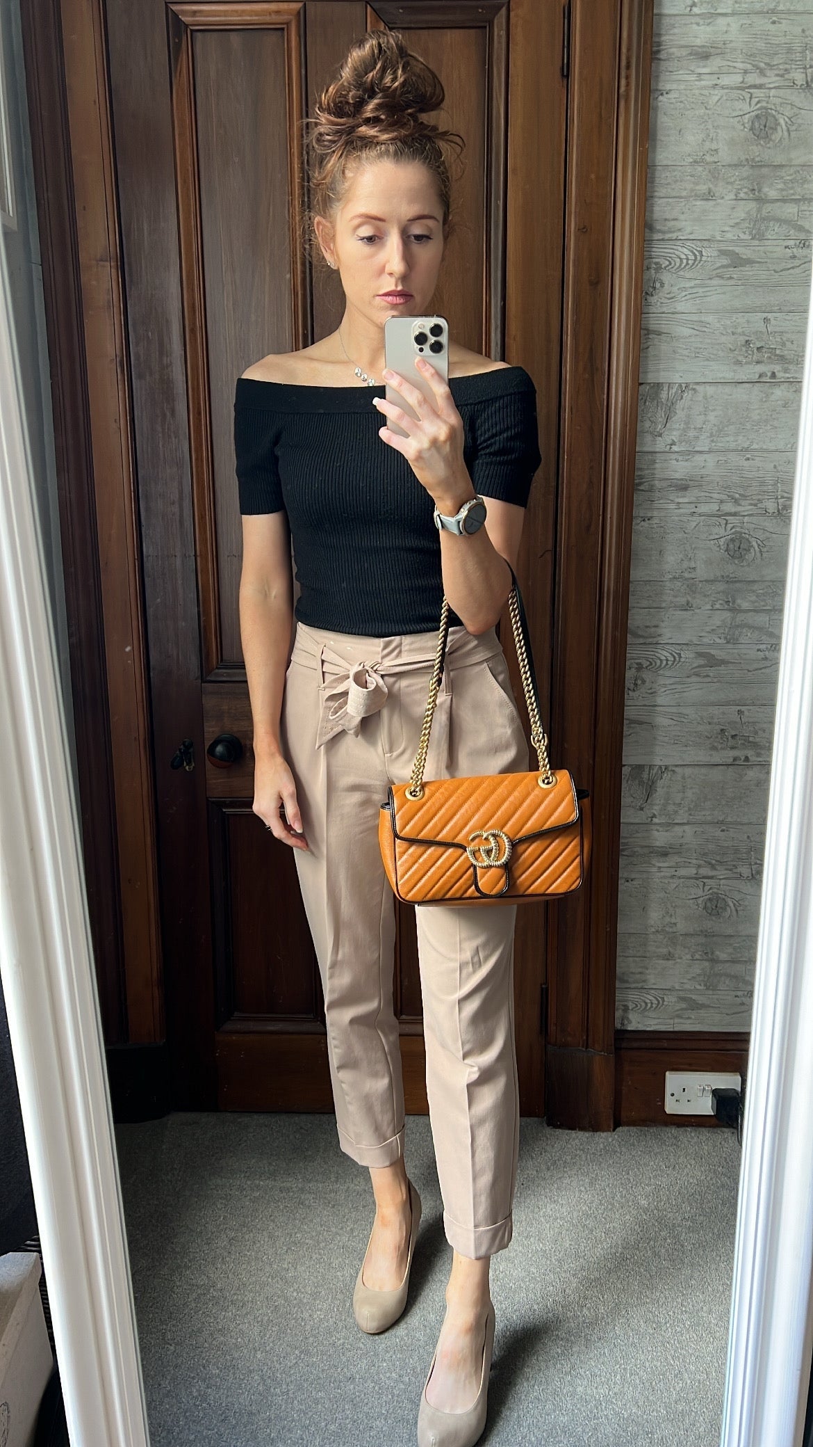 Gucci Lou Chain Leather Shoulder Bag