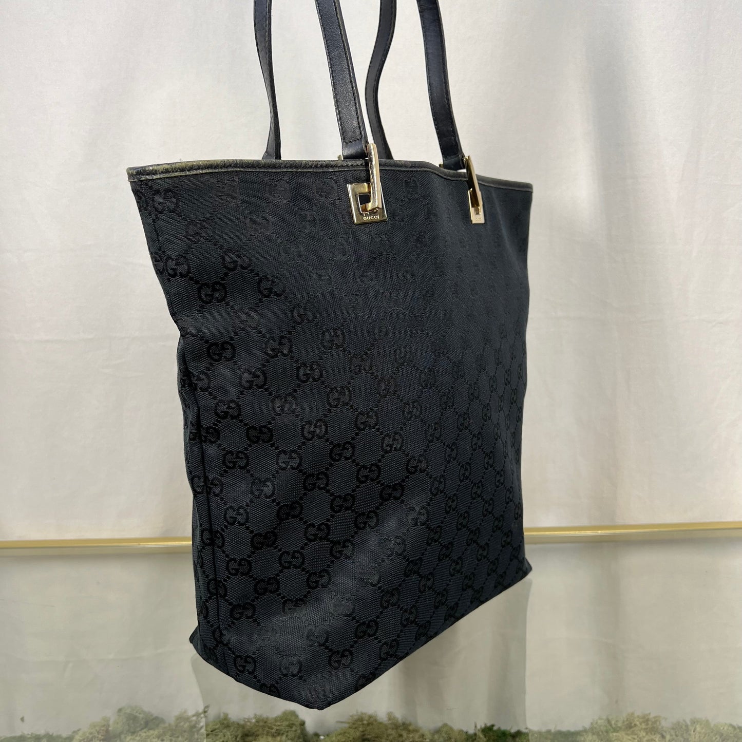 Gucci Leather Canvas Tote