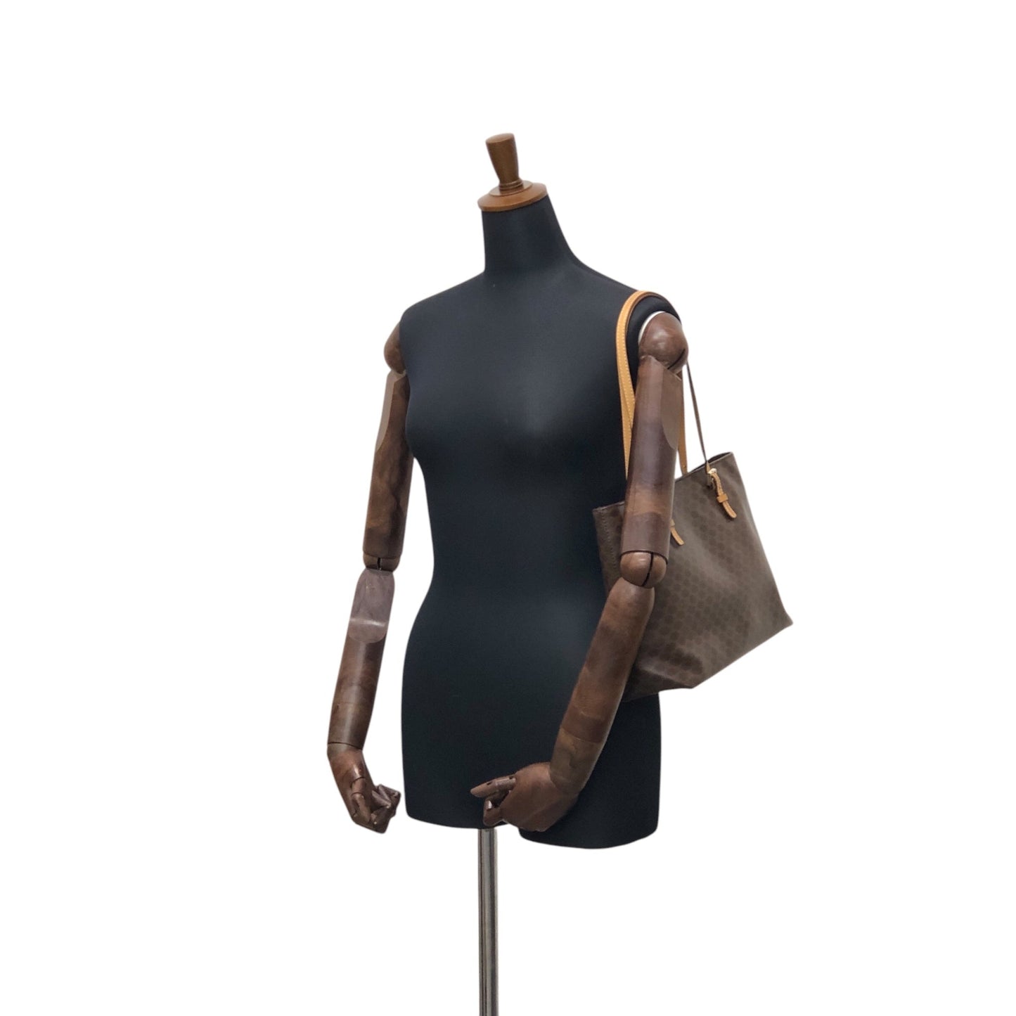 CELINE Macadam Shoulder bag Totebag Brown PP