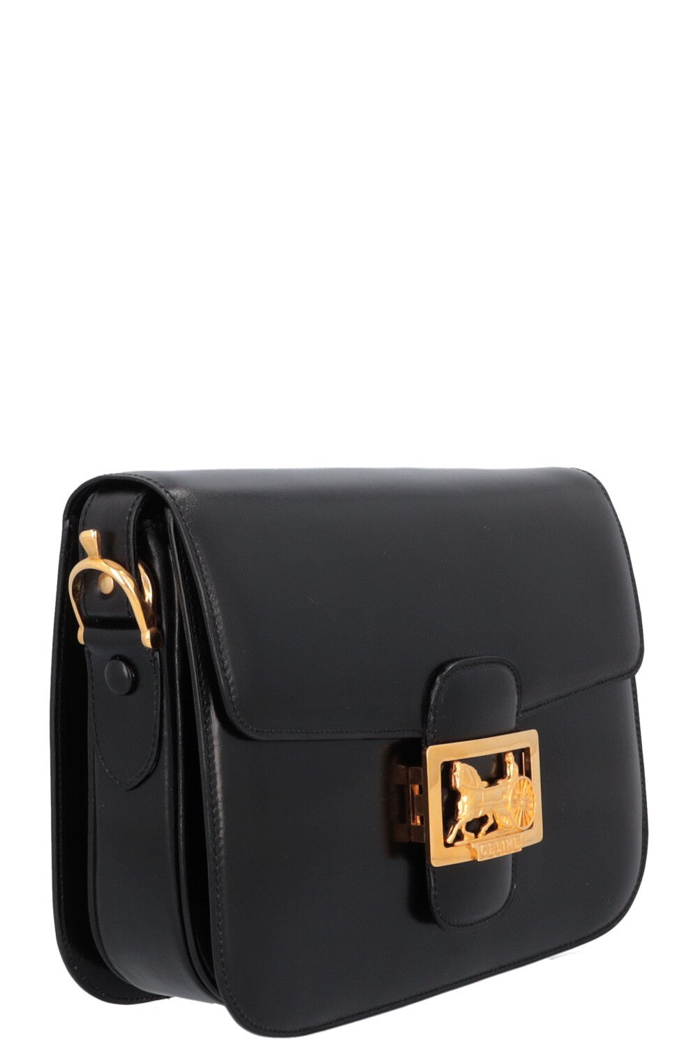 CELINE Horse Carriage Crossbody Bag Black Box