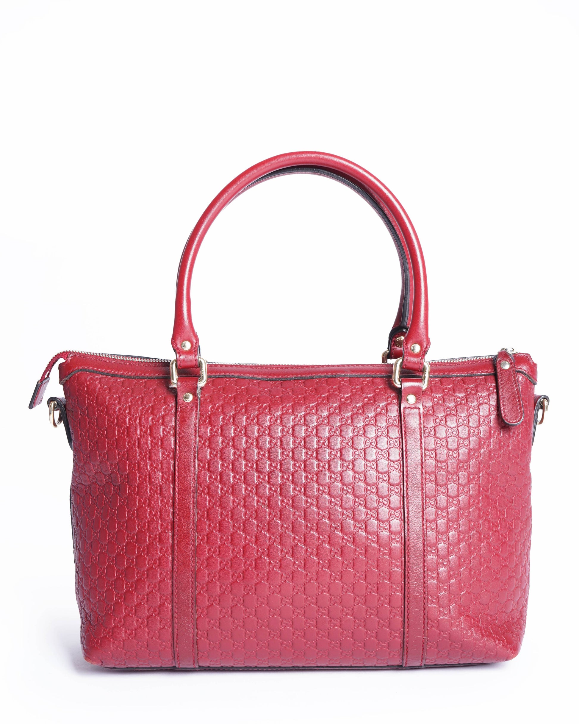 Gucci Lou Monogram Leather Top Handle Tote