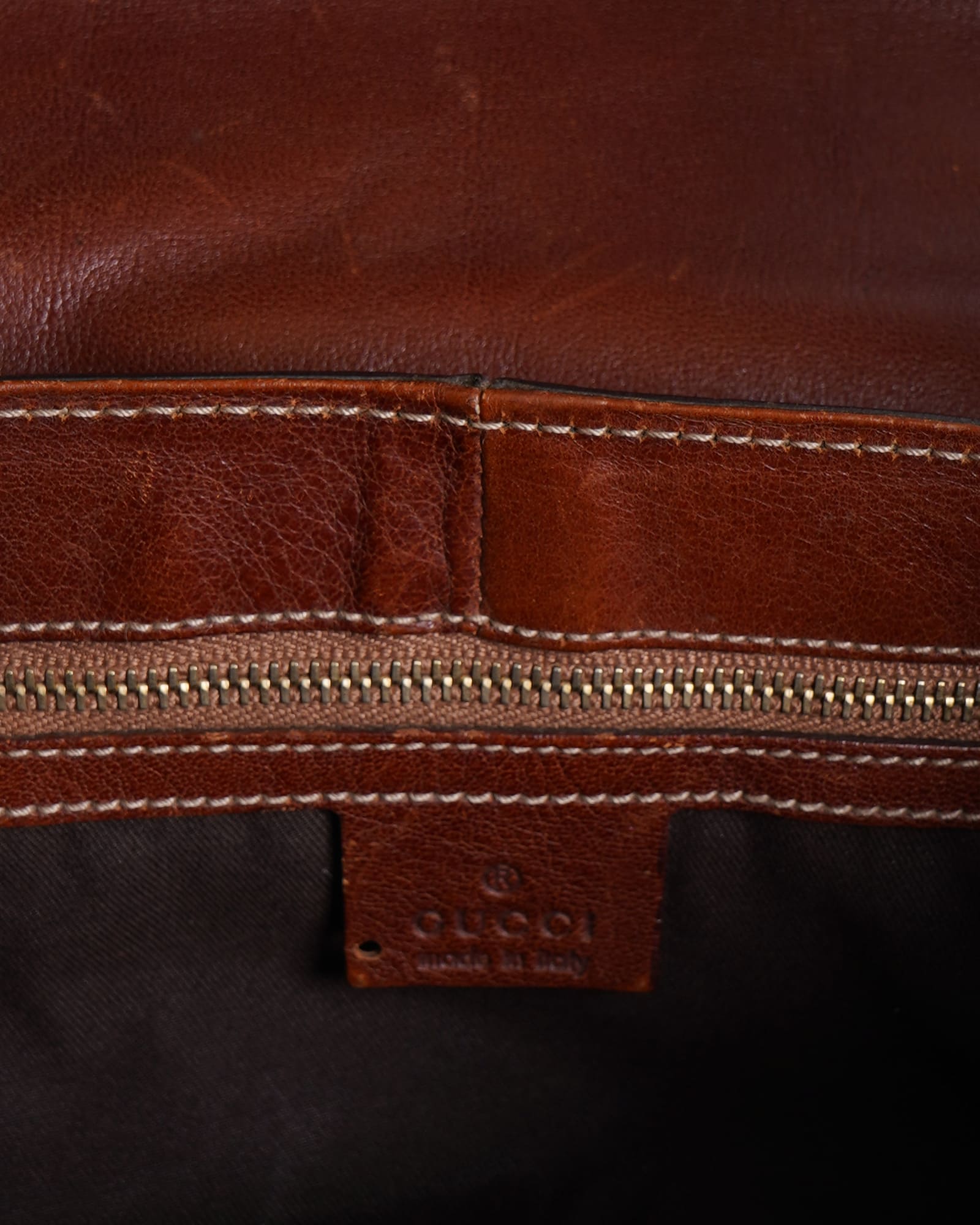 Gucci Leather Canvas Shoulder Bag