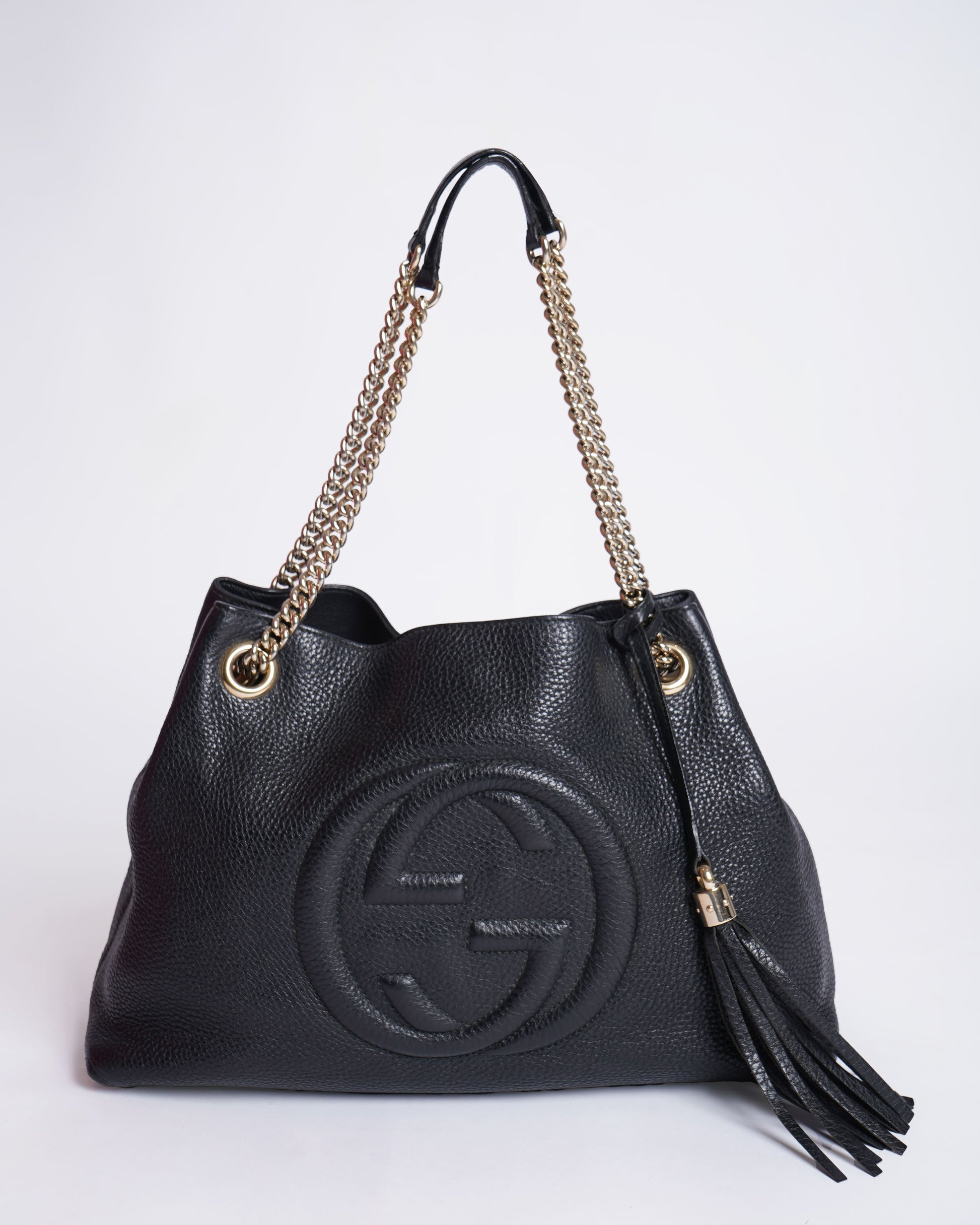 Gucci Lou Chain Leather Tote