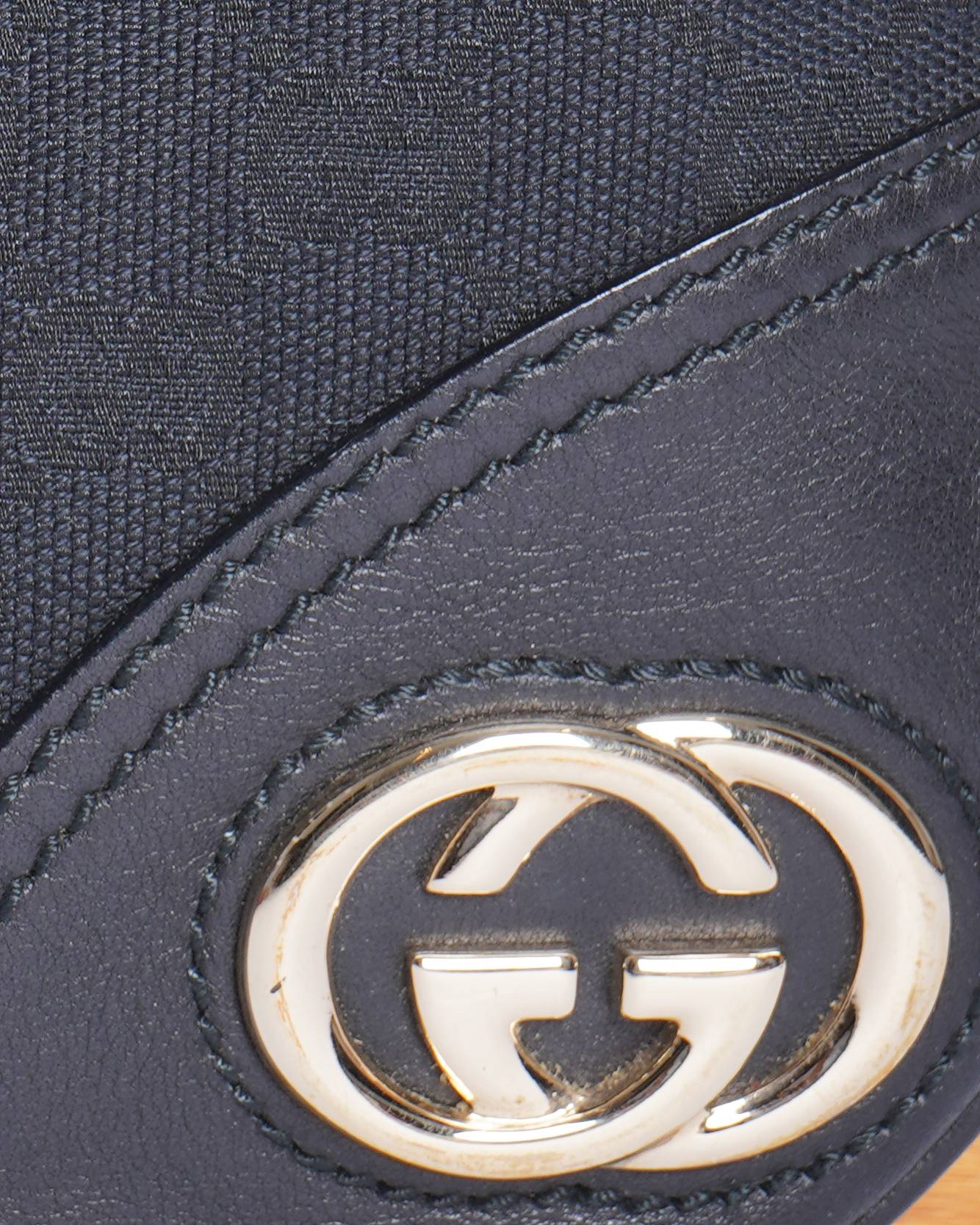 Gucci Lou Monogram Leather Canvas Crossbody