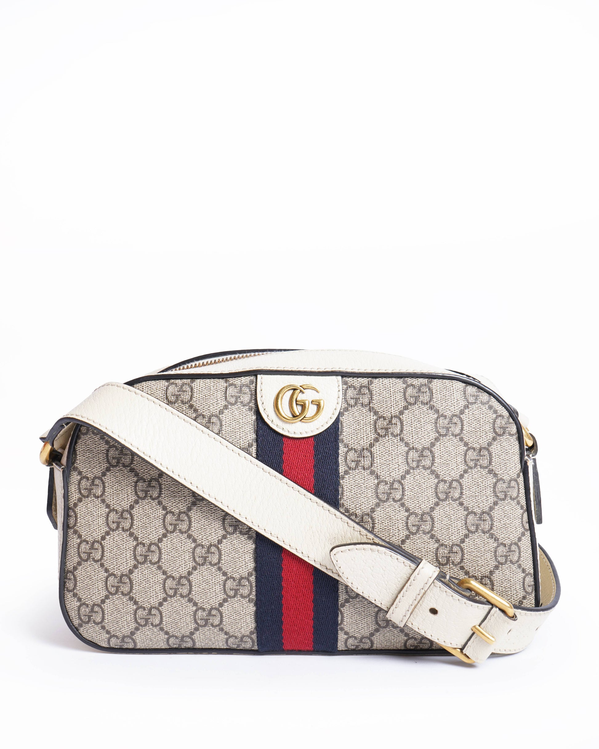 Gucci Lou Leather Canvas Crossbody