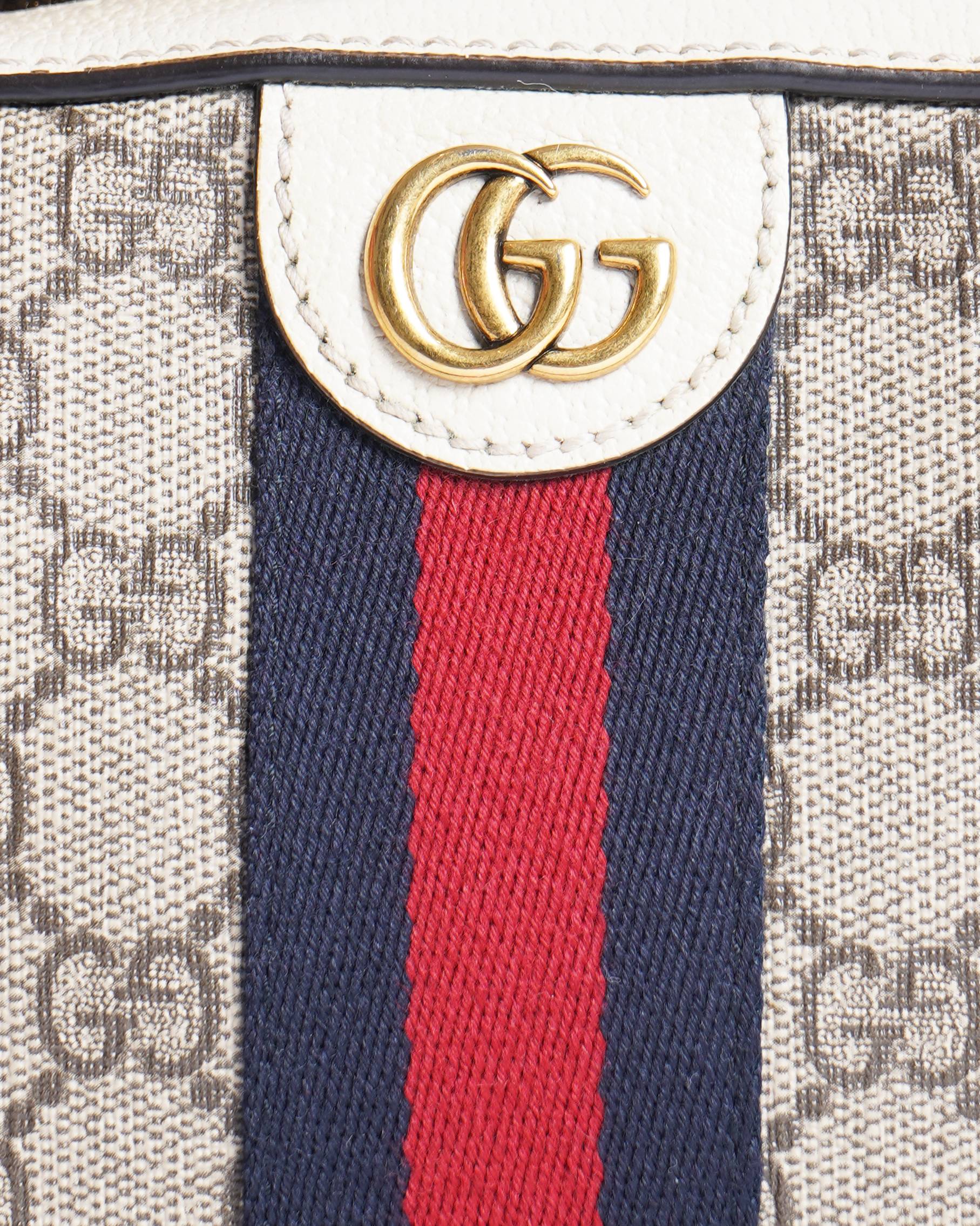 Gucci Lou Leather Canvas Crossbody