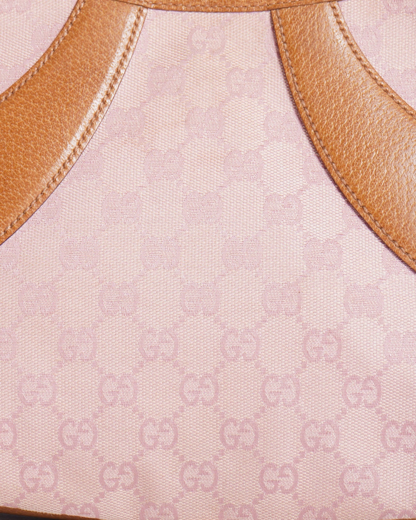 Gucci Monogram Saddle Leather Canvas Shoulder Bag