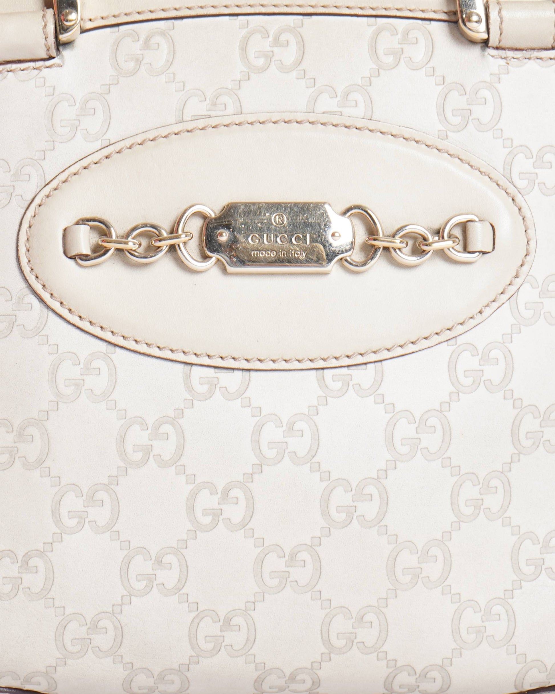 Gucci Monogram Leather Top Handle Handbag