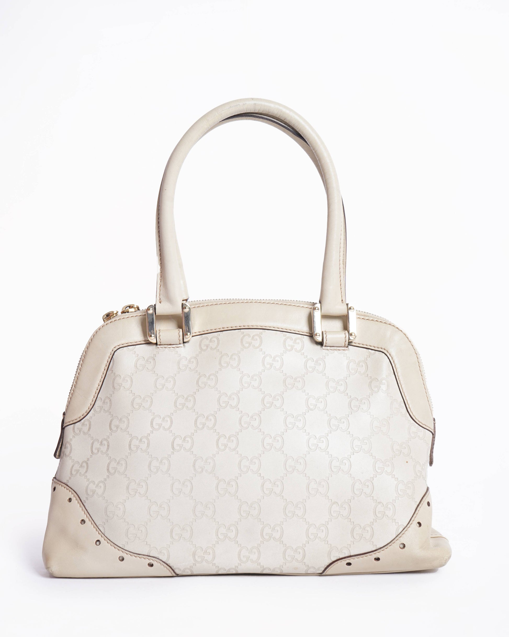 Gucci Monogram Leather Top Handle Handbag