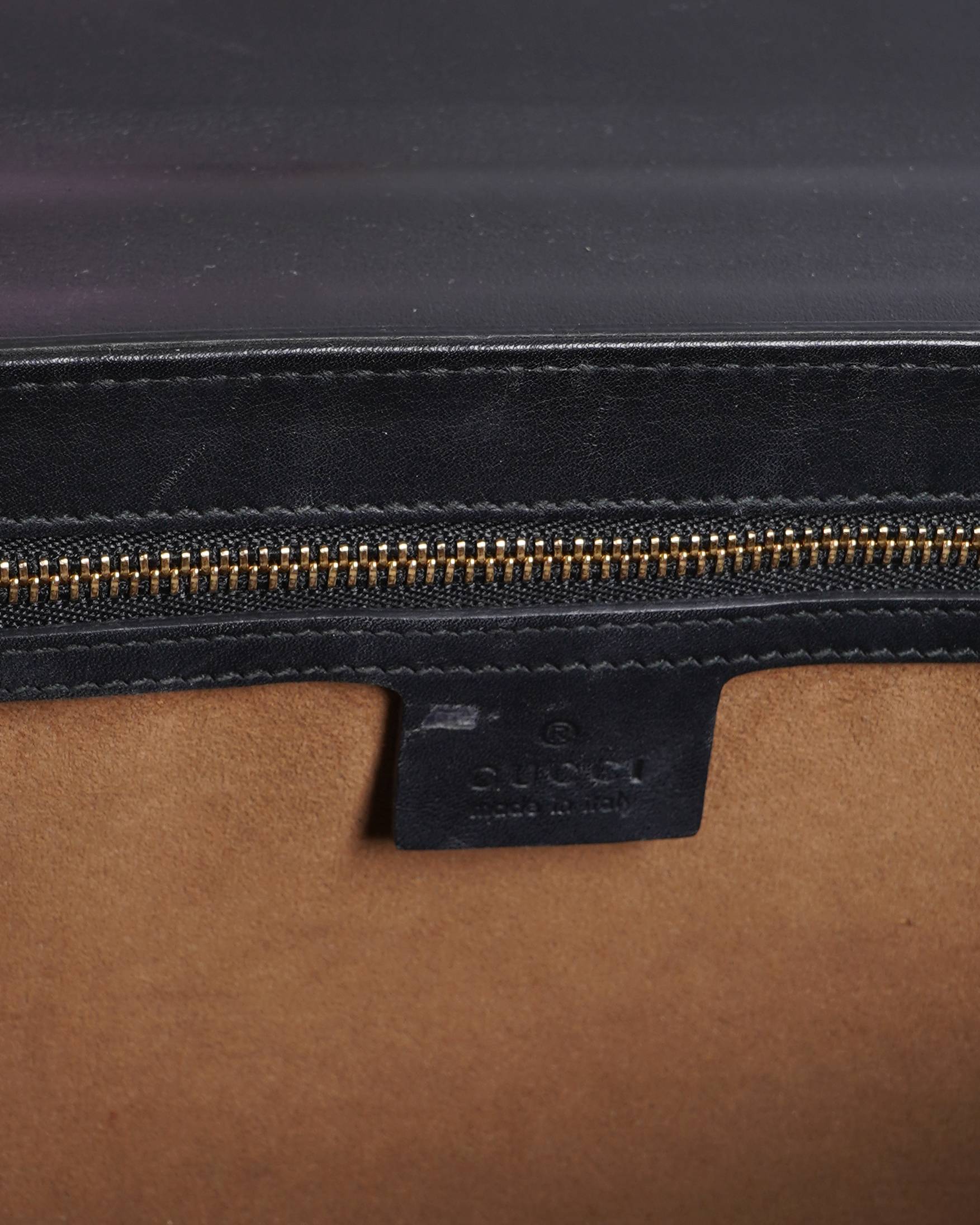 Gucci Monogram Chain Leather Shoulder Bag
