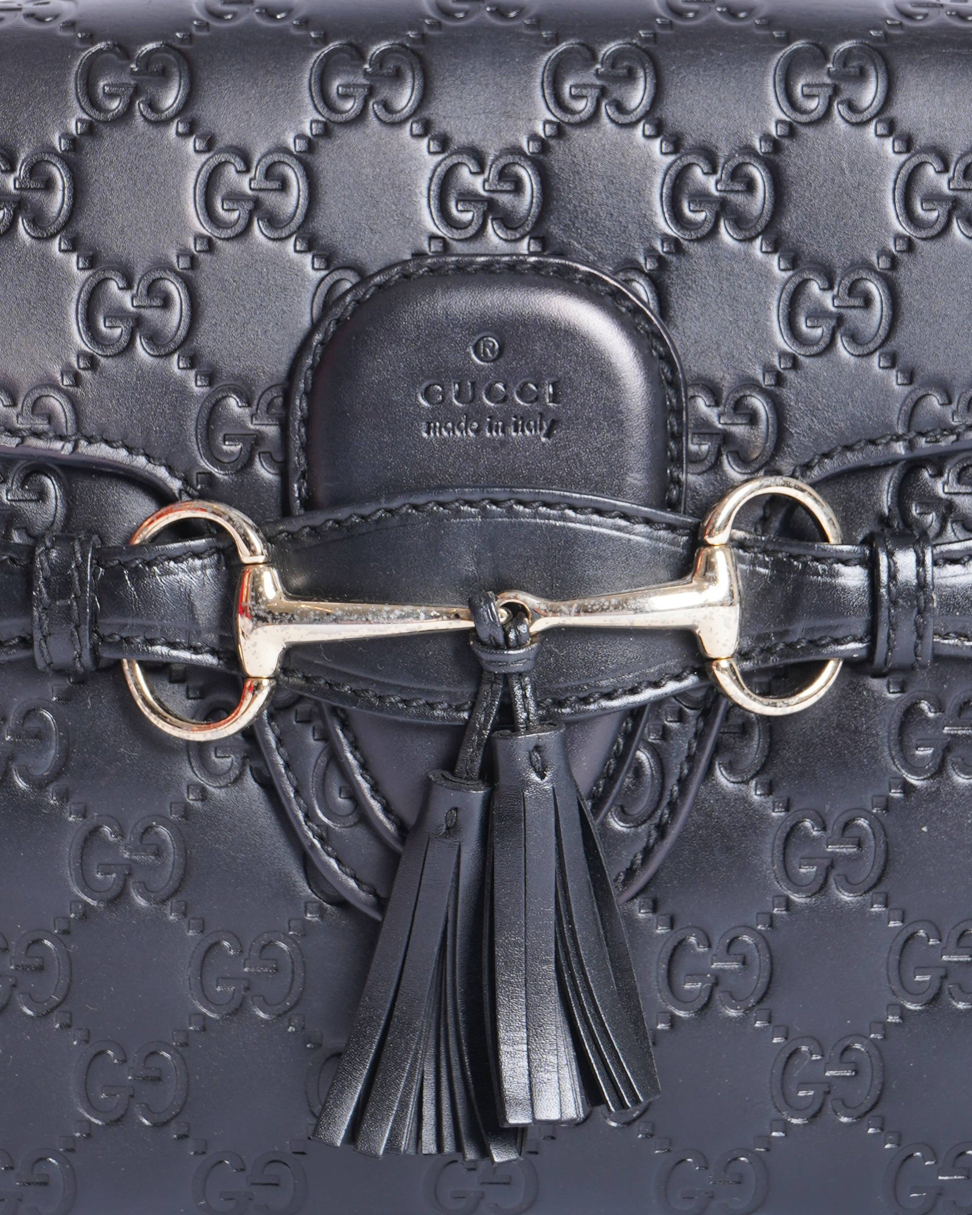 Gucci Monogram Leather Shoulder Bag