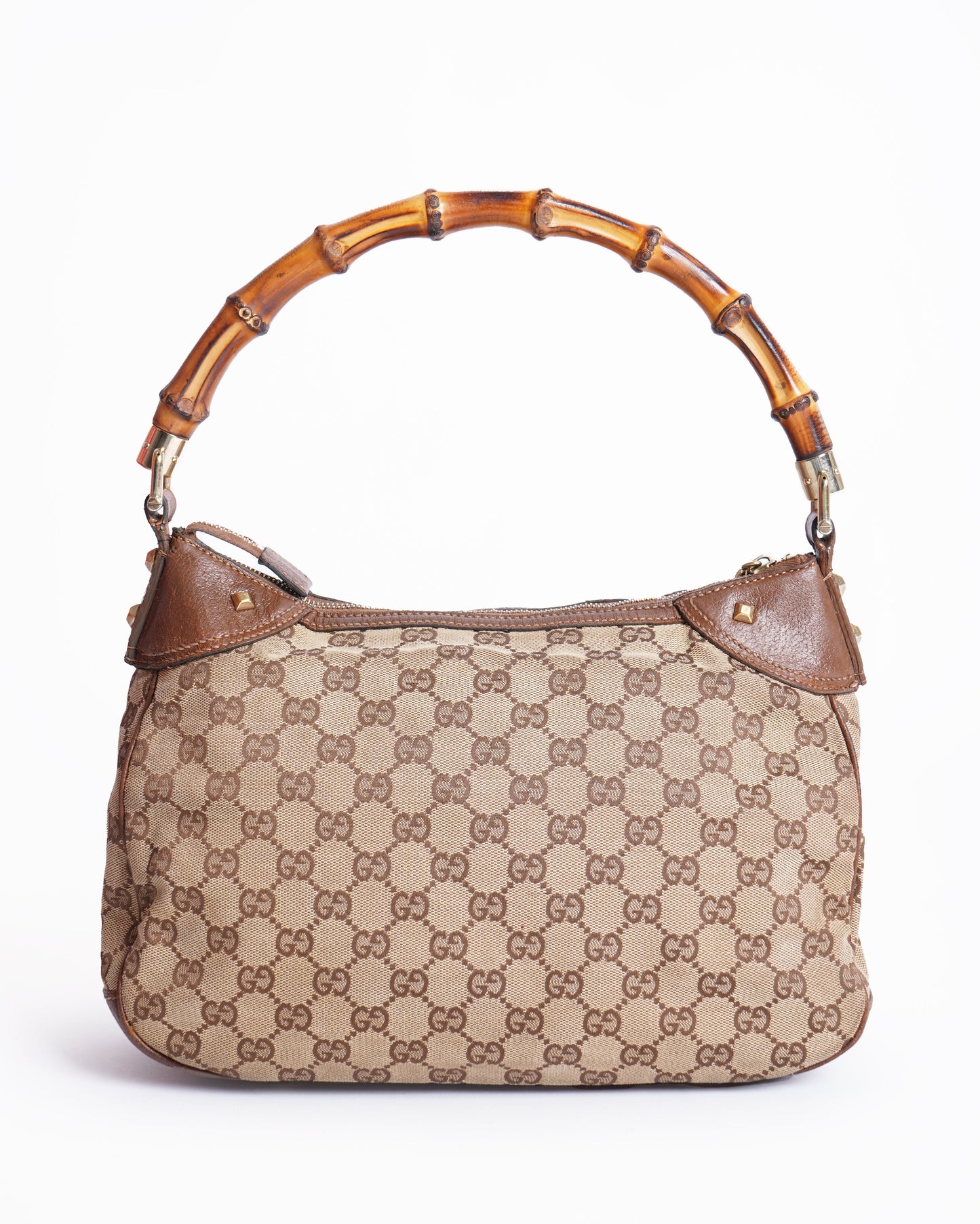 Gucci Lou Monogram Leather Canvas Handbag