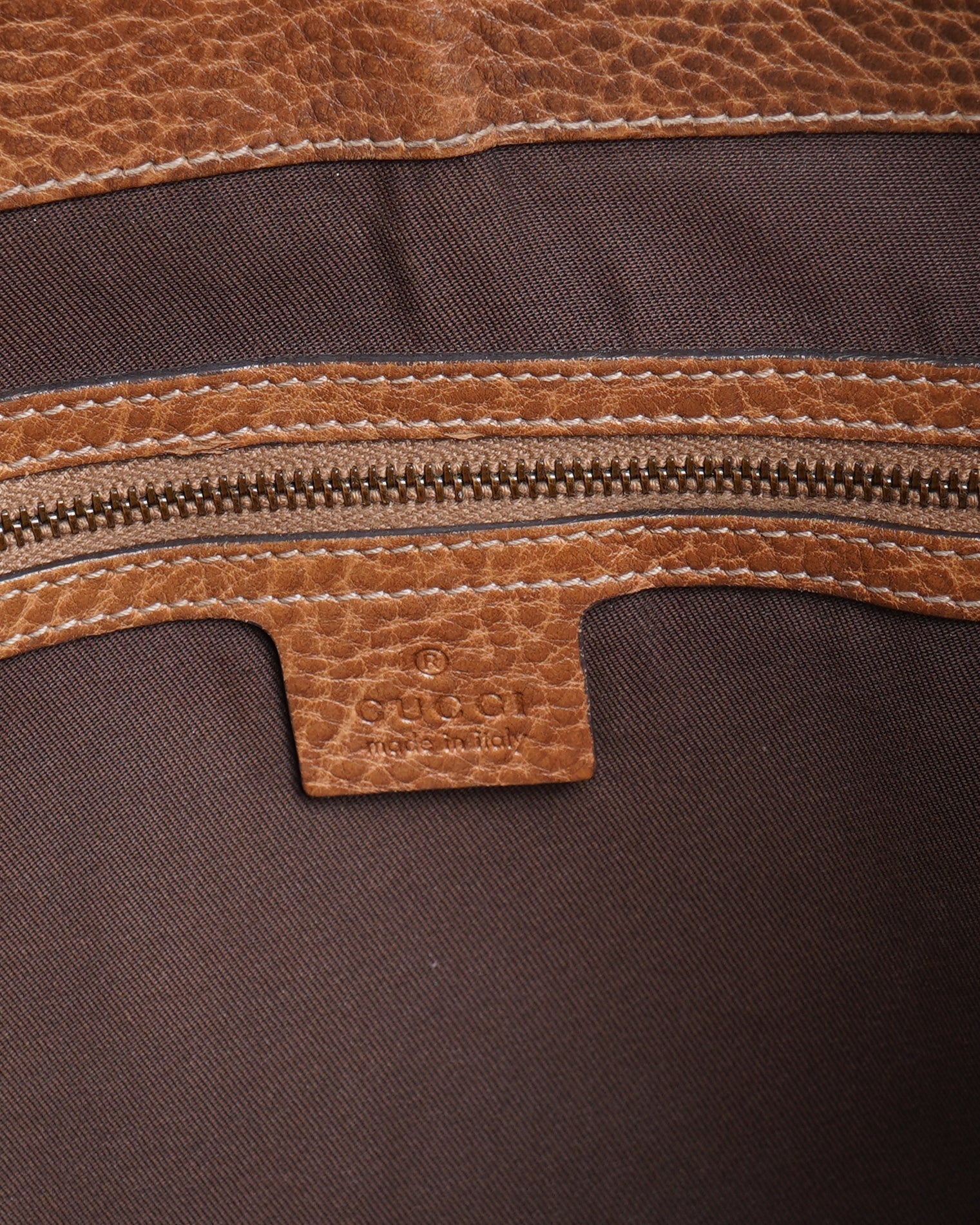 Gucci Lou Monogram Leather Canvas Shoulder Bag