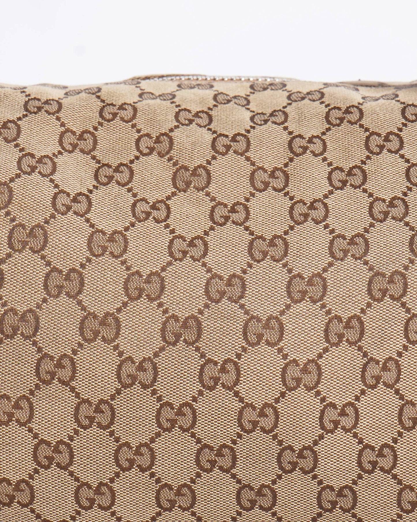 Gucci Lou Monogram Leather Canvas Shoulder Bag