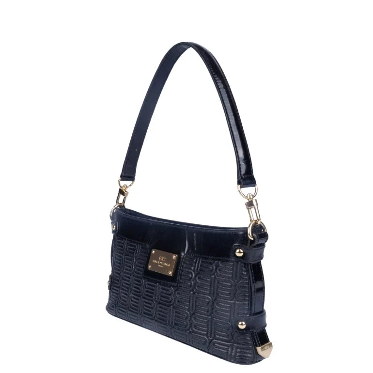 Balenciaga Logo Embossed Leather Pochette