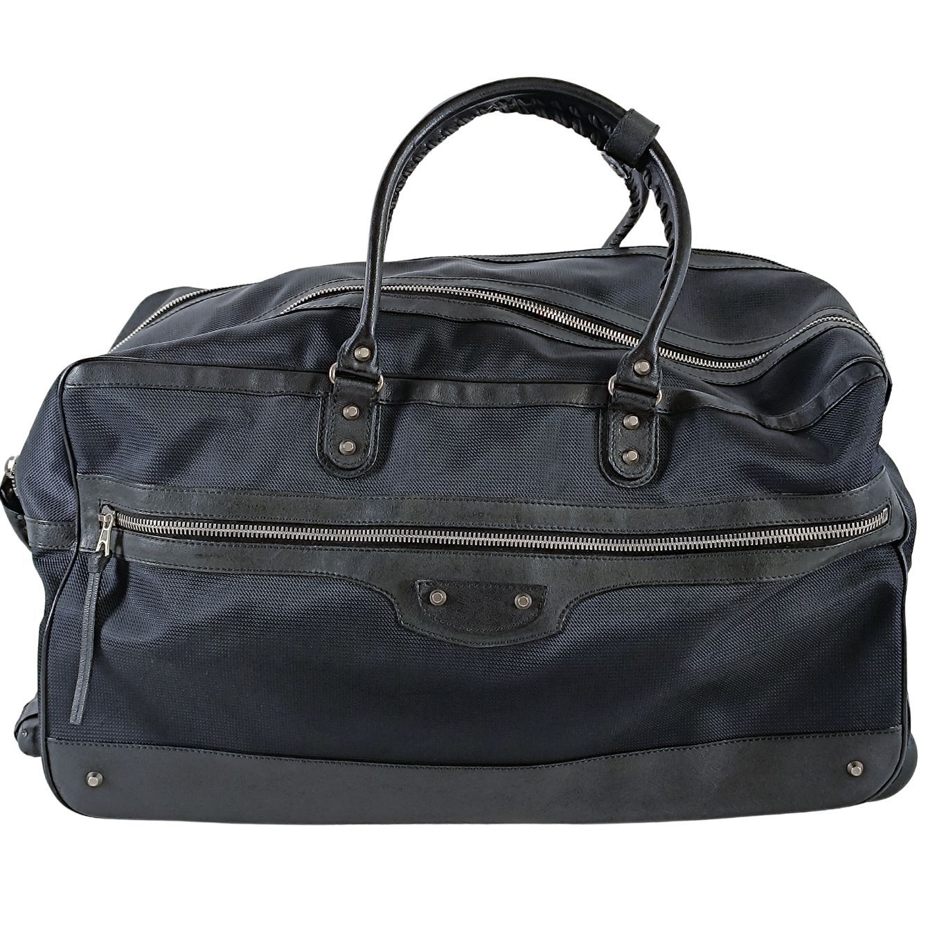 Balenciaga Balenciaga Balenciaga Trolley suitcase in black canvas and leather