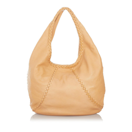 Luxury Bottega Veneta Baseball Leather Hobo Bag (SHG-27143)
