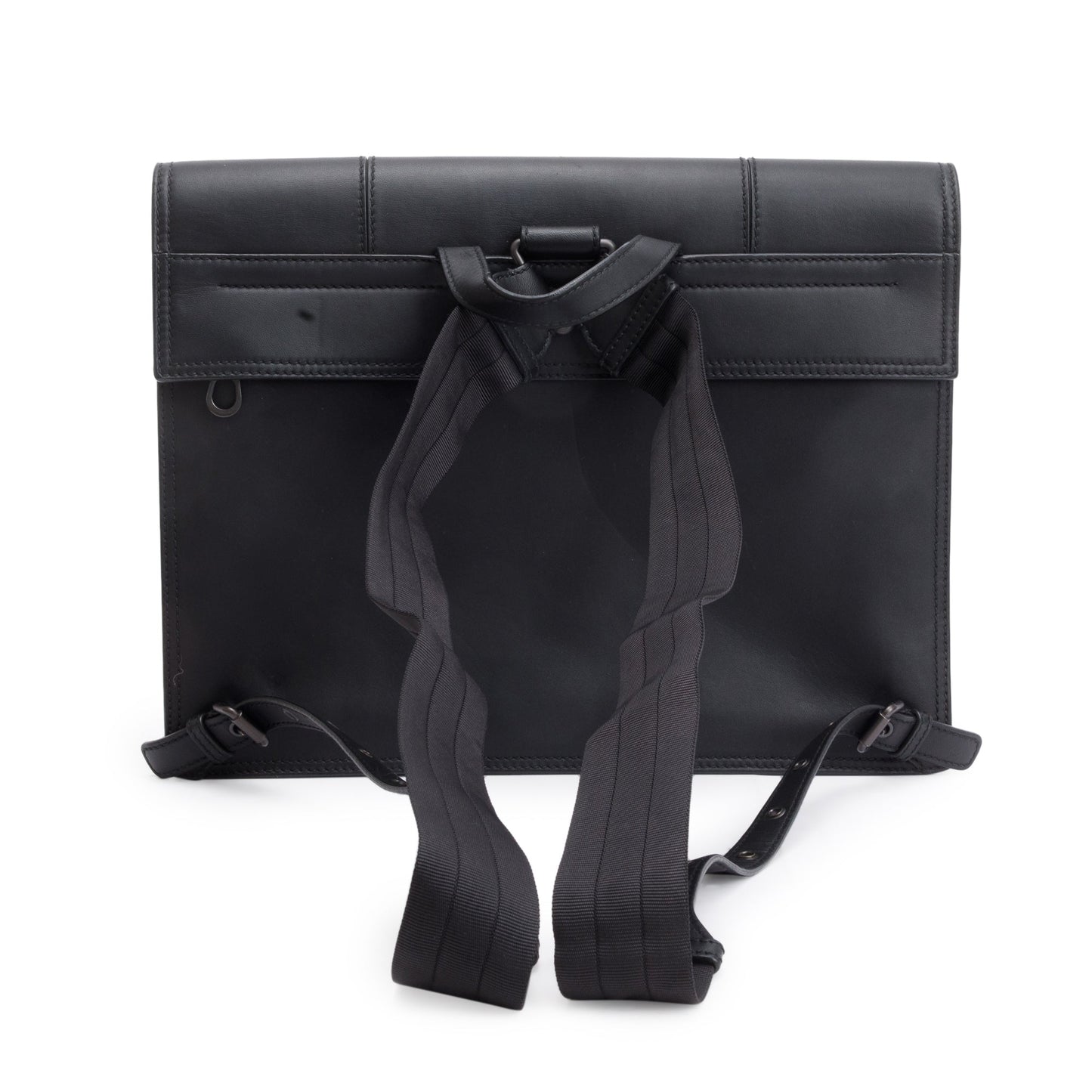 Bottega Veneta Black Intrecciato Leather Briefcase Backpack