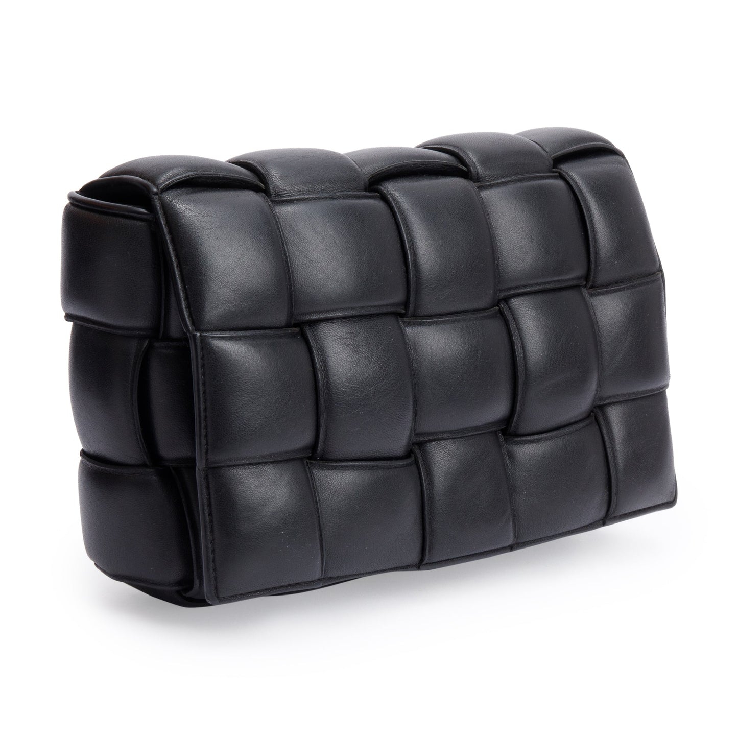 Bottega Veneta Black Lambskin Leather Classic Padded Cassette Bag