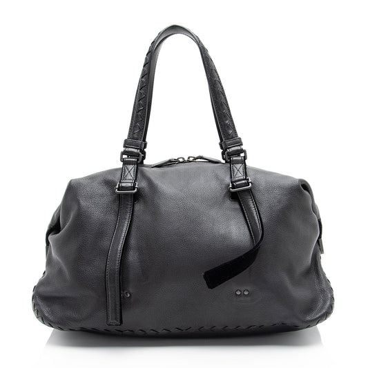 Luxury Bottega Veneta Buffalo Leather Satchel (SHF-W1iSWN)