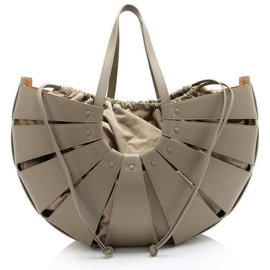 Luxury Bottega Veneta Calfskin The Shell Large Tote (SHF-23531)