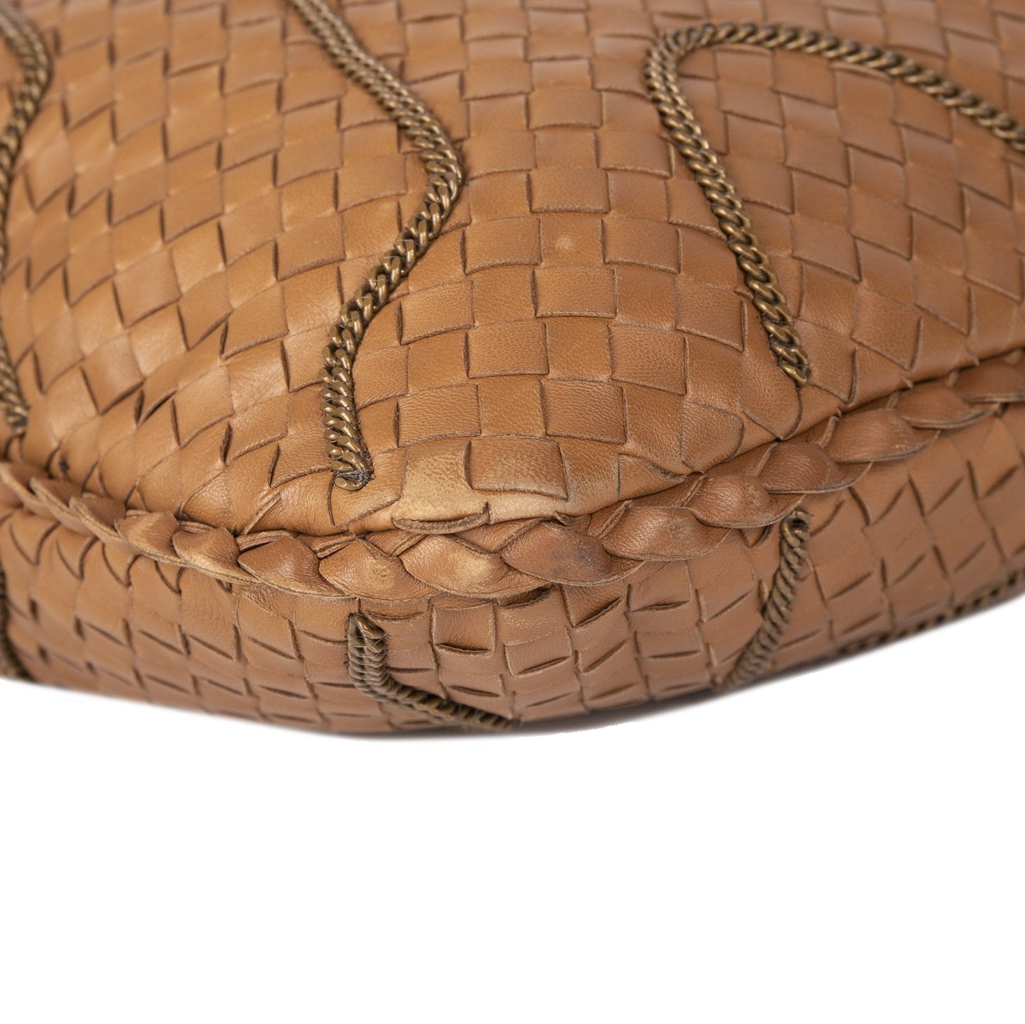 Bottega Veneta Chain-Link Accent Intrecciato Hobo