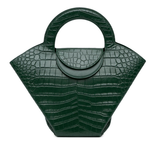 Luxury Bottega Veneta Crocodile Embossed Doll Top Handle Bag (SHG-NFmWTW)
