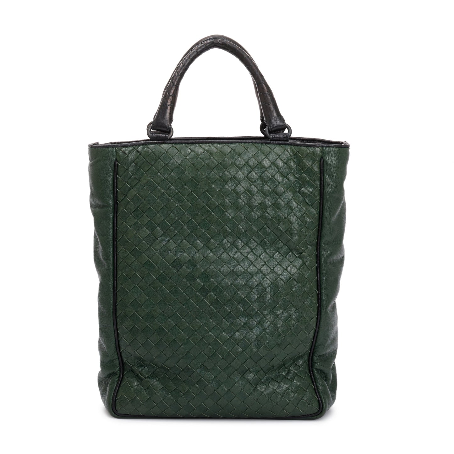 Bottega Veneta Green Intrecciato Nappa Small Vertical Tote