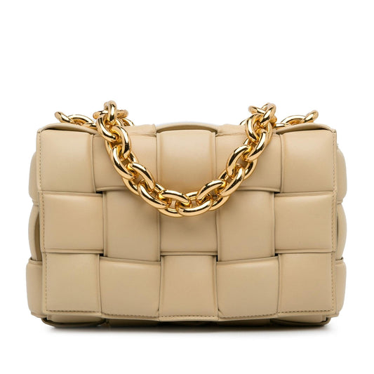 Luxury Bottega Veneta Intrecciato Lambskin Padded Chain Cassette (SHG-hg8jMi)