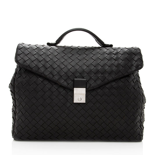 Luxury Bottega Veneta Intrecciato Nappa Portfolio Briefcase (SHF-18249)