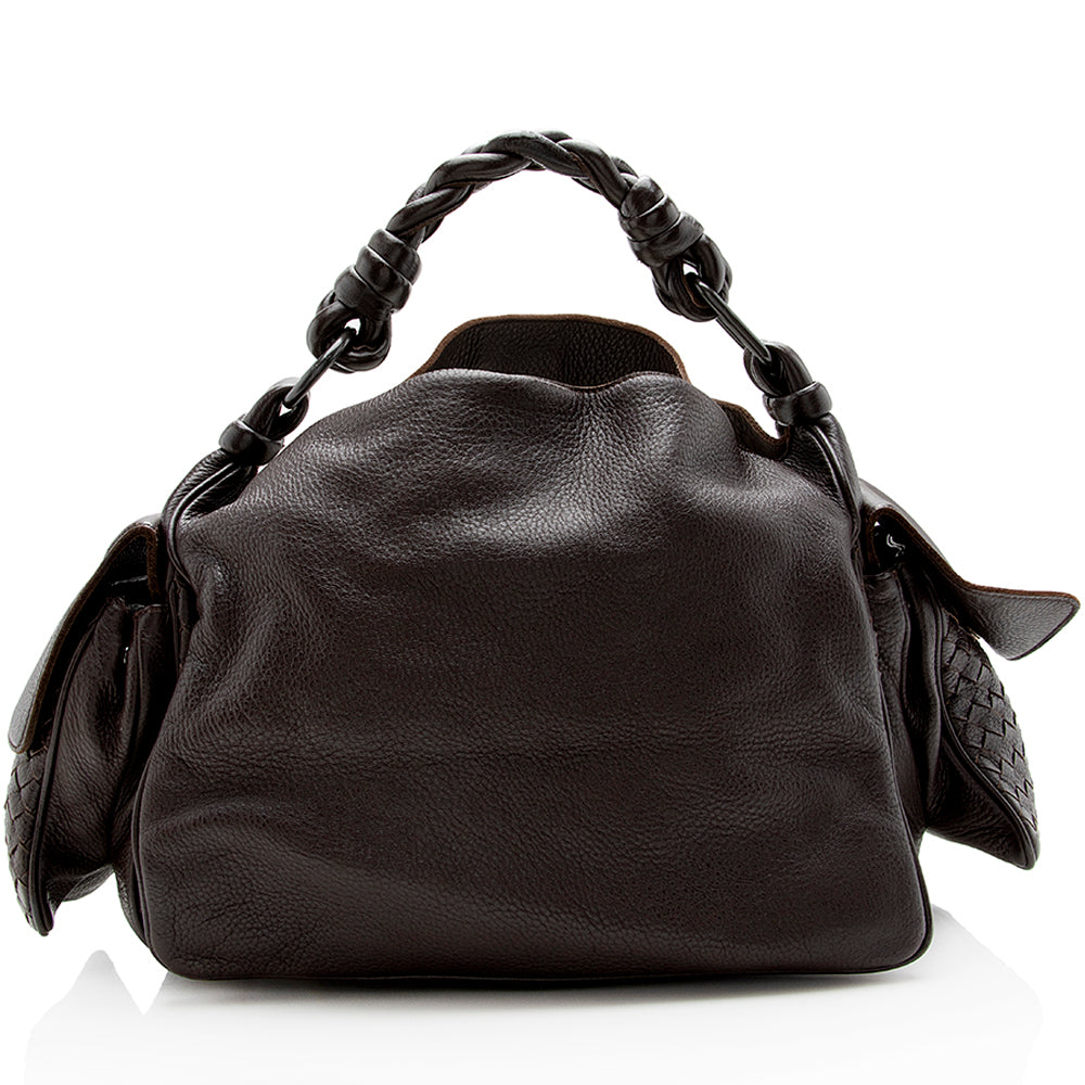 Luxury Bottega Veneta Intrecciato Leather Shoulder Bag (SHF-14344)