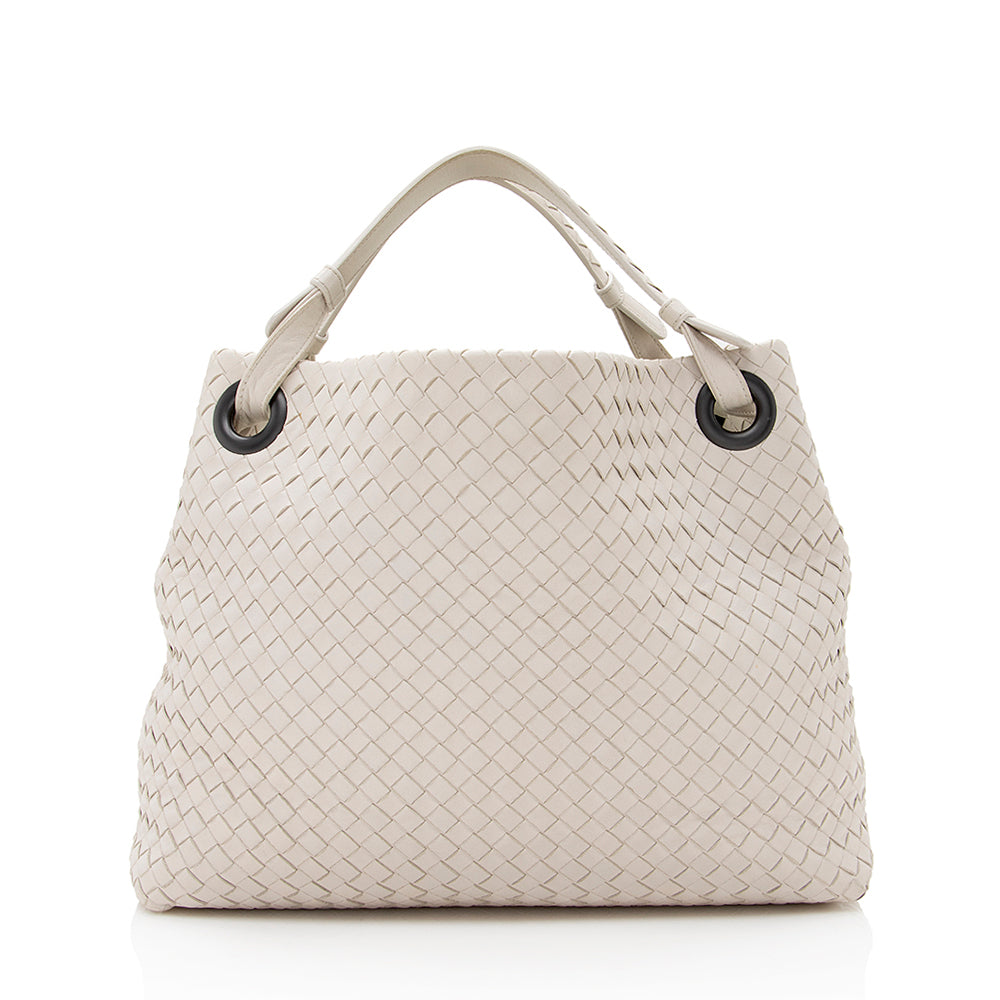 Luxury Bottega Veneta Intrecciato Nappa Garda Medium Tote (SHF-21190)