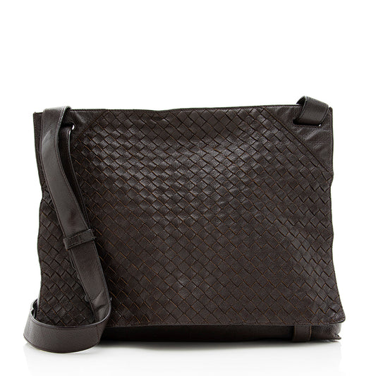 Luxury Bottega Veneta Intrecciato Nappa Messenger Bag (SHF-19389)