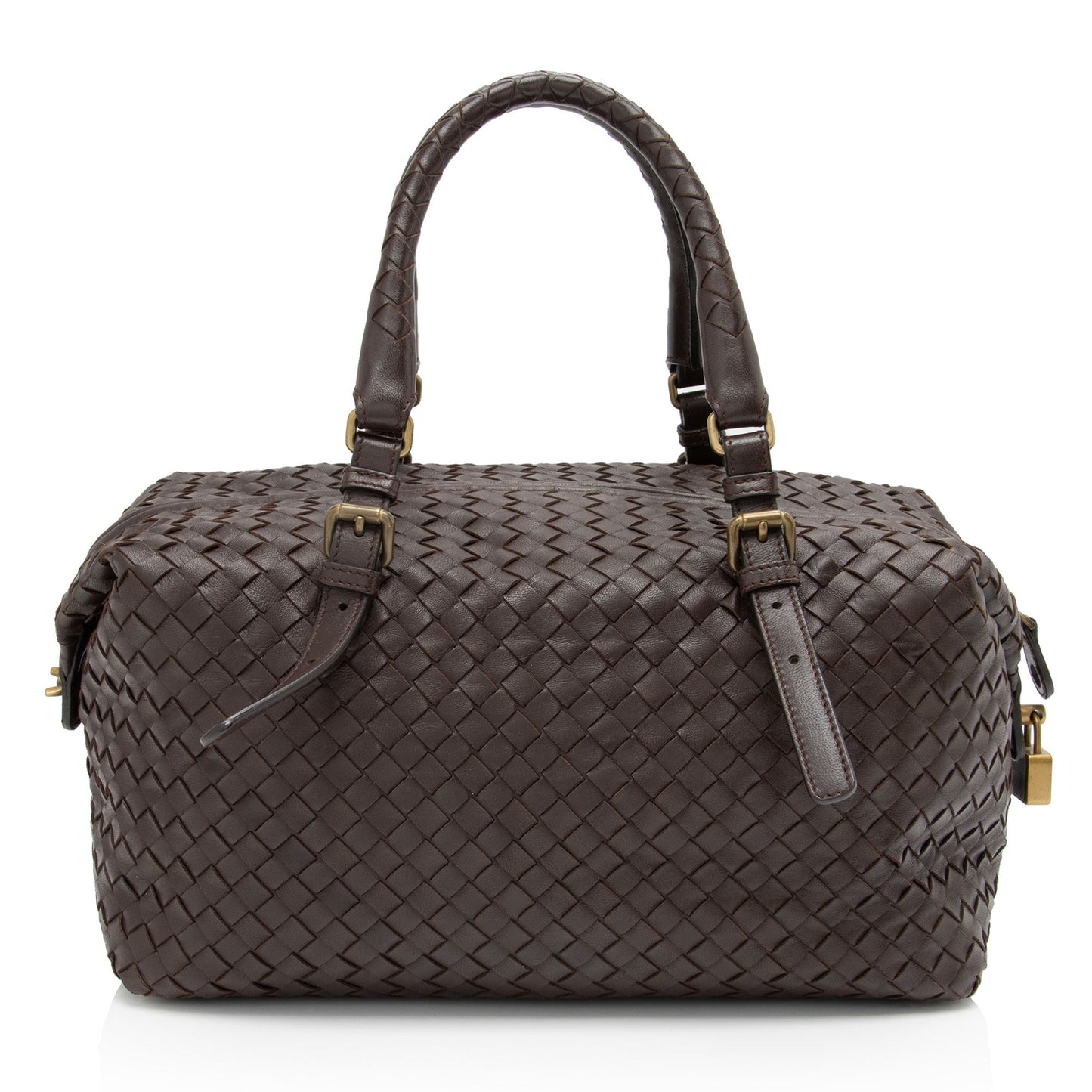 Luxury Bottega Veneta Intrecciato Nappa Montaigne Small Satchel (SHF-4lcw1Z)
