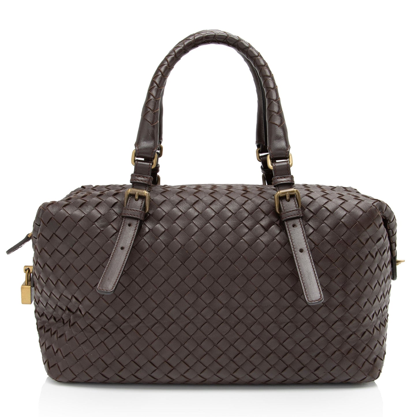 Luxury Bottega Veneta Intrecciato Nappa Montaigne Small Satchel (SHF-4lcw1Z)
