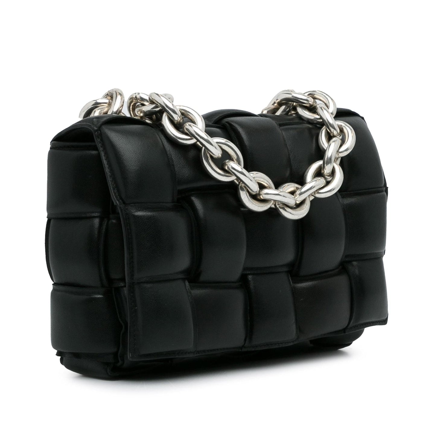 Luxury Bottega Veneta Intrecciato Padded Cassette Chain Satchel (SHG-QJfMaM)