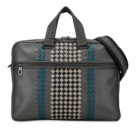 Luxury Bottega Veneta Intrecciato-Trimmed Leather Briefcase (SHG-XfagZD)