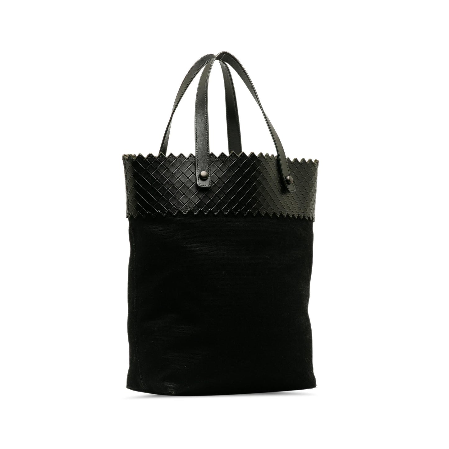 Luxury Bottega Veneta Intrecciomirage Trimmed Canvas Tote (SHG-OeLhp5)