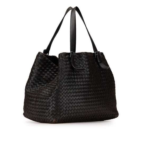 Luxury Bottega Veneta Large Intrecciato Cesta Tote Bag (SHG-8KBKHr)