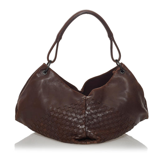 Luxury Bottega Veneta Leather Aquilone Fortune Cookie Hobo (SHG-31315)