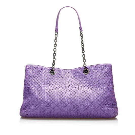 Luxury Bottega Veneta Medium Intrecciato Double Chain Tote (SHG-HYch9e)