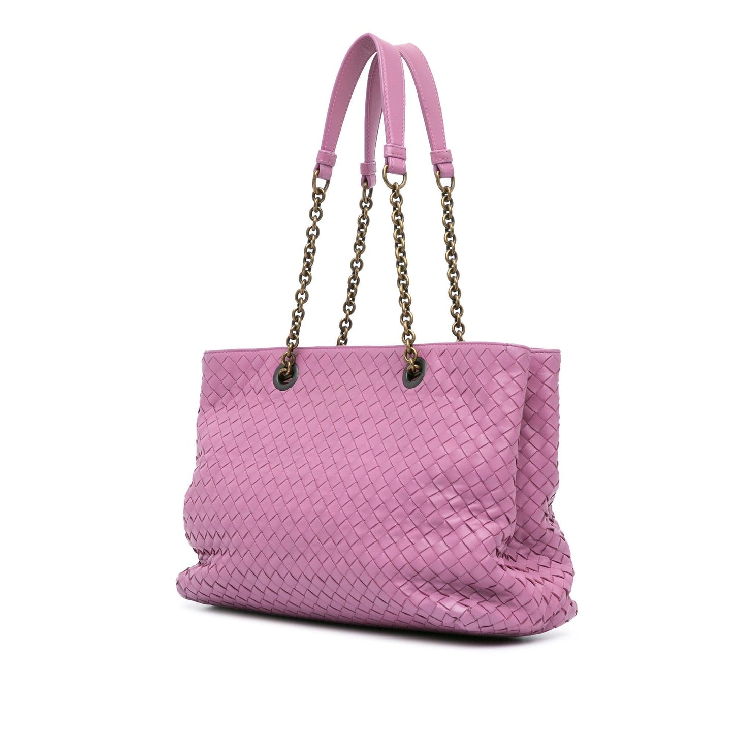 Luxury Bottega Veneta Medium Intrecciato Double Chain Tote (SHG-VXBiMk)