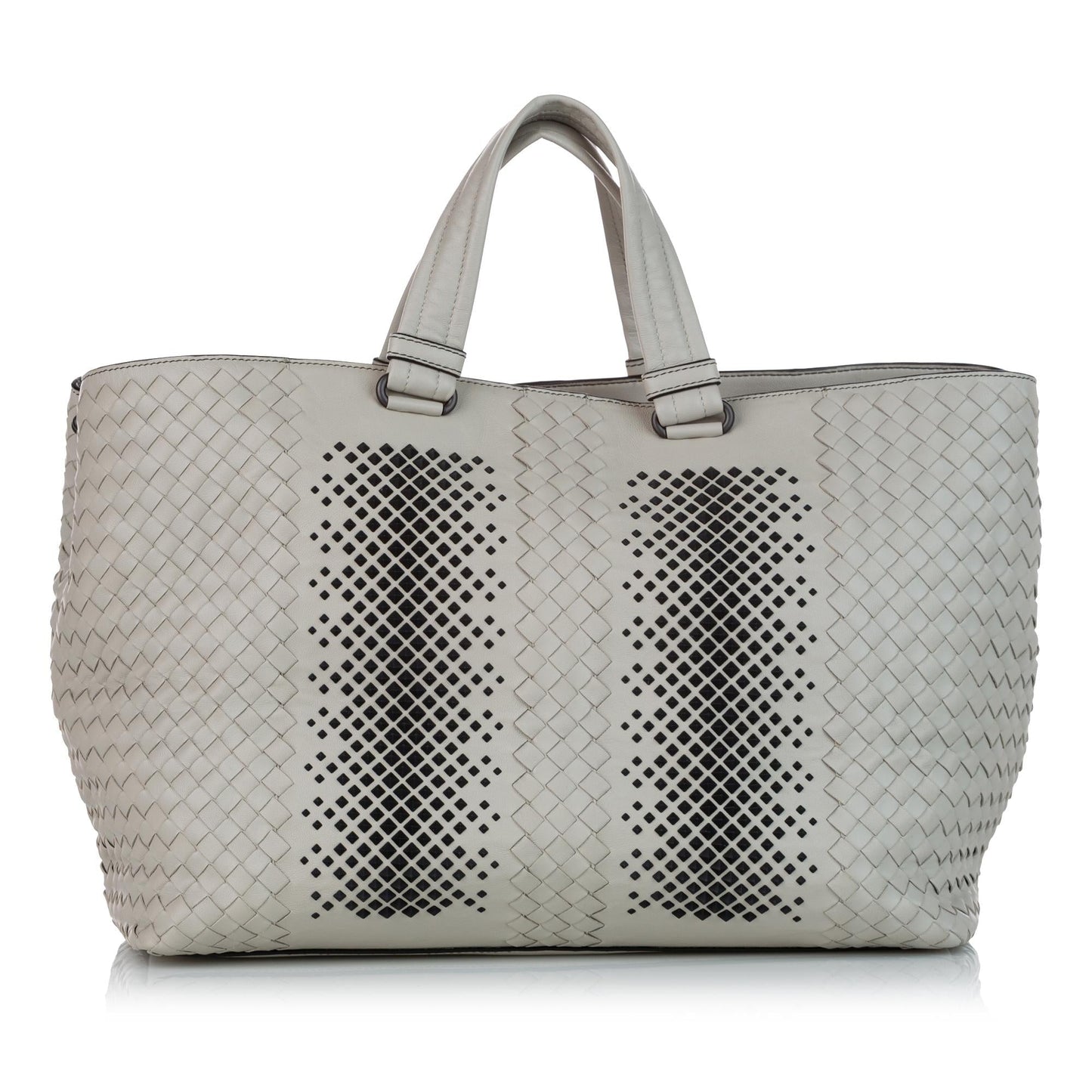 Luxury Bottega Veneta Studded Intrecciato Leather Satchel (SHG-28232)