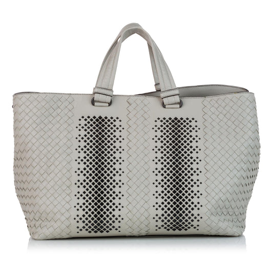 Luxury Bottega Veneta Studded Intrecciato Leather Satchel (SHG-28232)