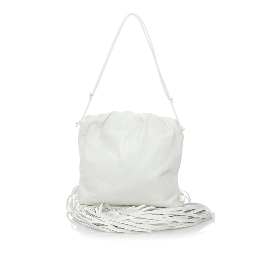 Luxury Bottega Veneta The Fringe Pouch Leather Shoulder Bag (SHG-26Hbfa)